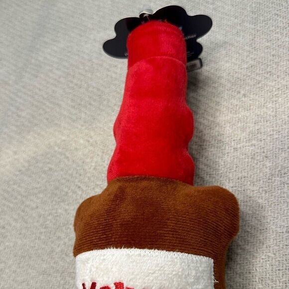 Makers Bark Whiskey Bottle Cruncher Plush Dog Toy NWT Puppy Funny Gift - Picture 3 of 5